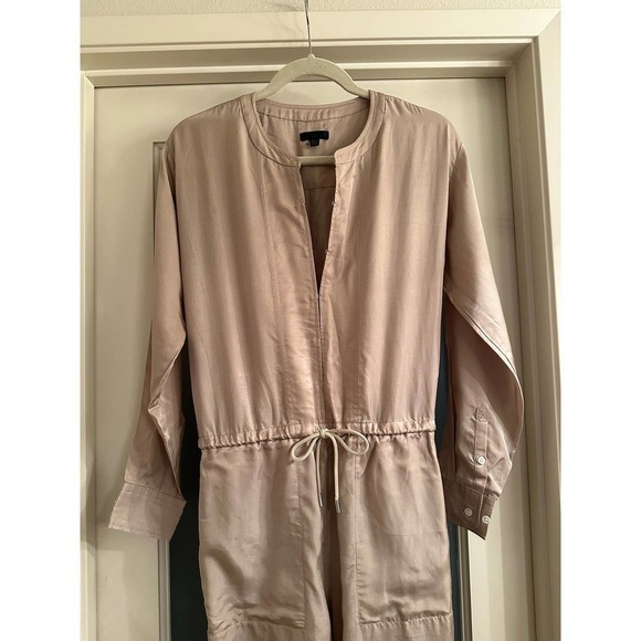 Atm Anthony Thomas Melillo Micro Twill Jogger Jumpsuit in Willow Bark - Picture 6 of 13
